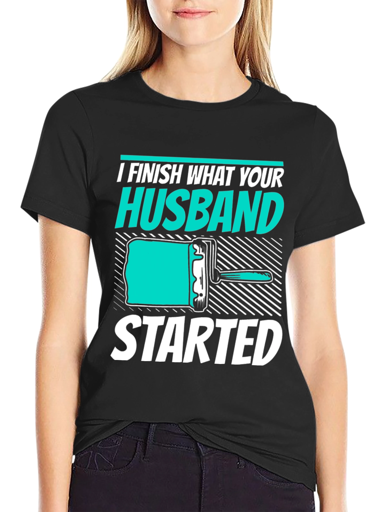 I Finish What Your Husband Started Funny T-Shirt