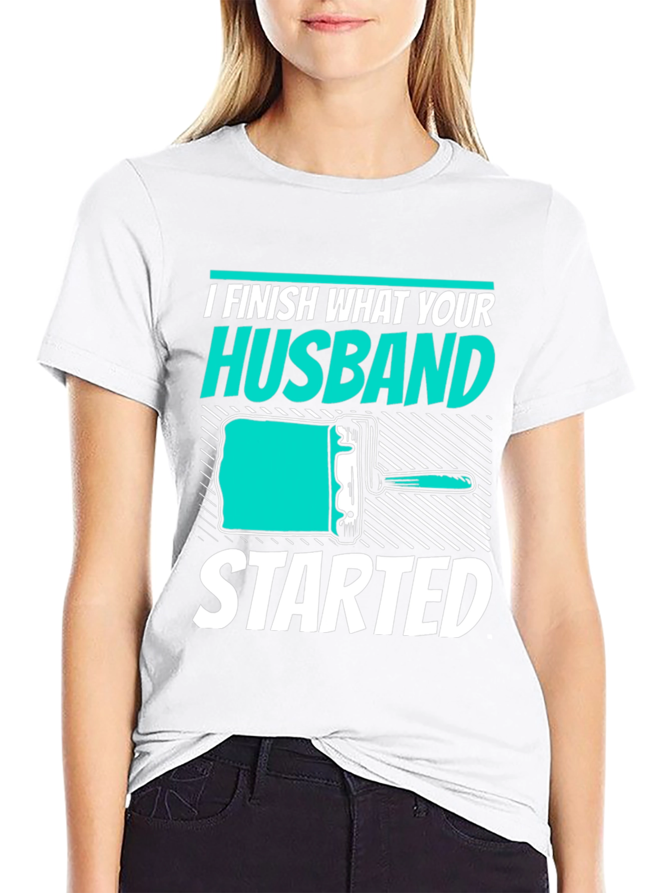 I Finish What Your Husband Started Funny T-Shirt