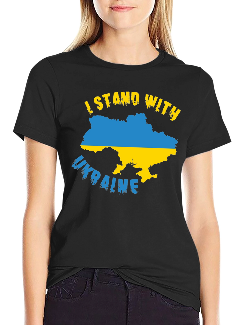 Ukraine Flag T-Shirt: I Stand With Ukraine Support