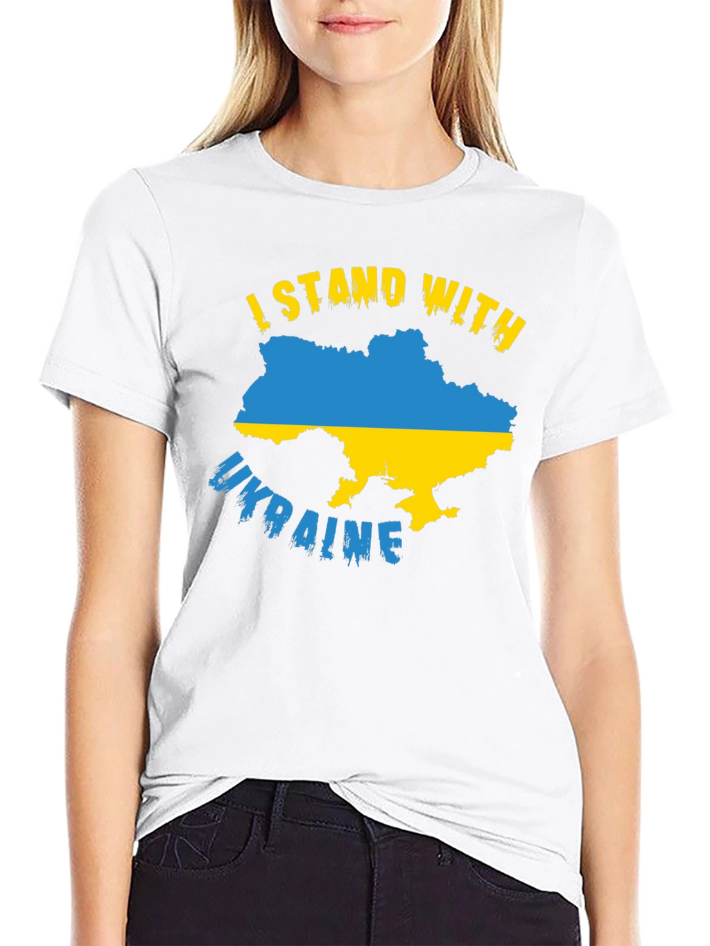 Ukraine Flag T-Shirt: I Stand With Ukraine Support