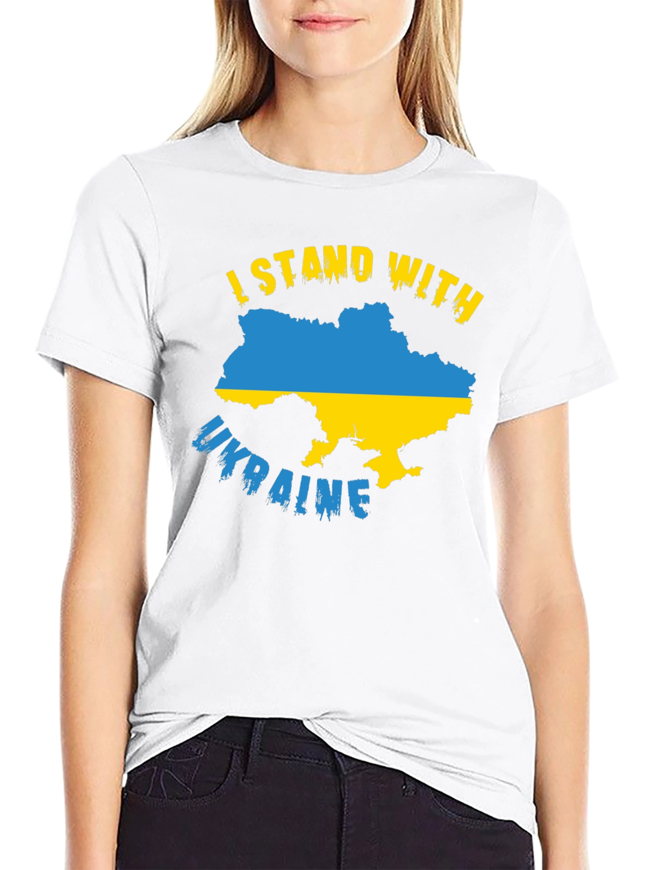 Ukraine Flag T-Shirt: I Stand With Ukraine Support