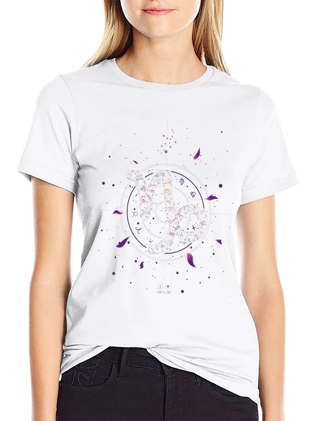 Cosmic Zodiac Black T-Shirt - Celestial Astrology Design