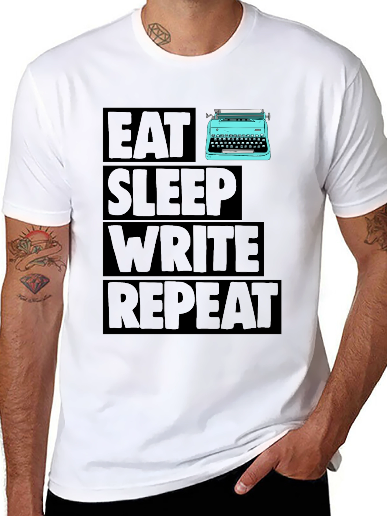 Eat Sleep Write Repeat Writer T-Shirt
