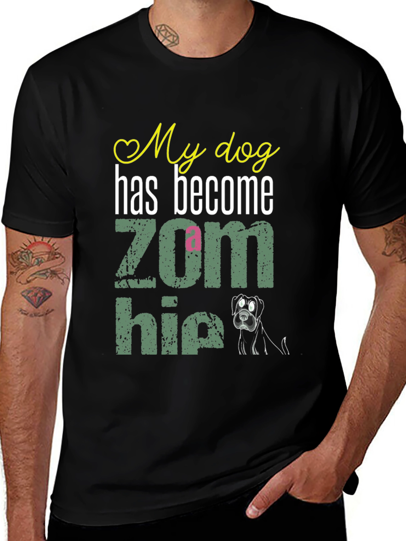 My Dog is a Zom-bie Funny Dog Lover T-Shirt