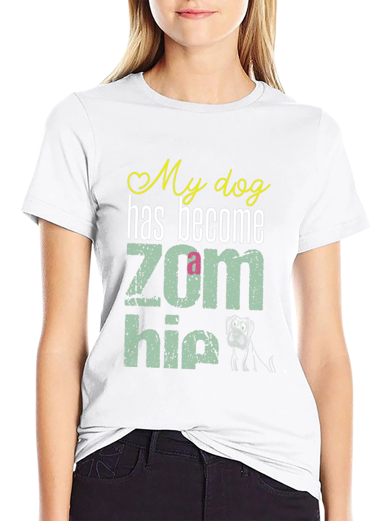 My Dog is a Zom-bie Funny Dog Lover T-Shirt