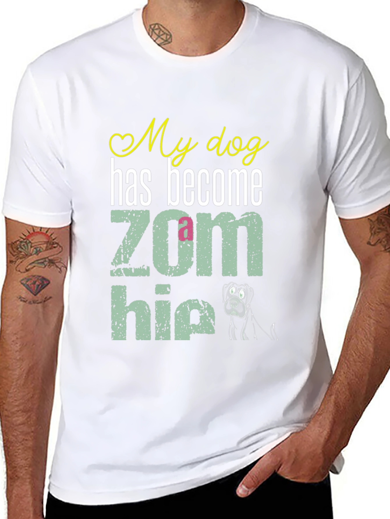 My Dog is a Zom-bie Funny Dog Lover T-Shirt