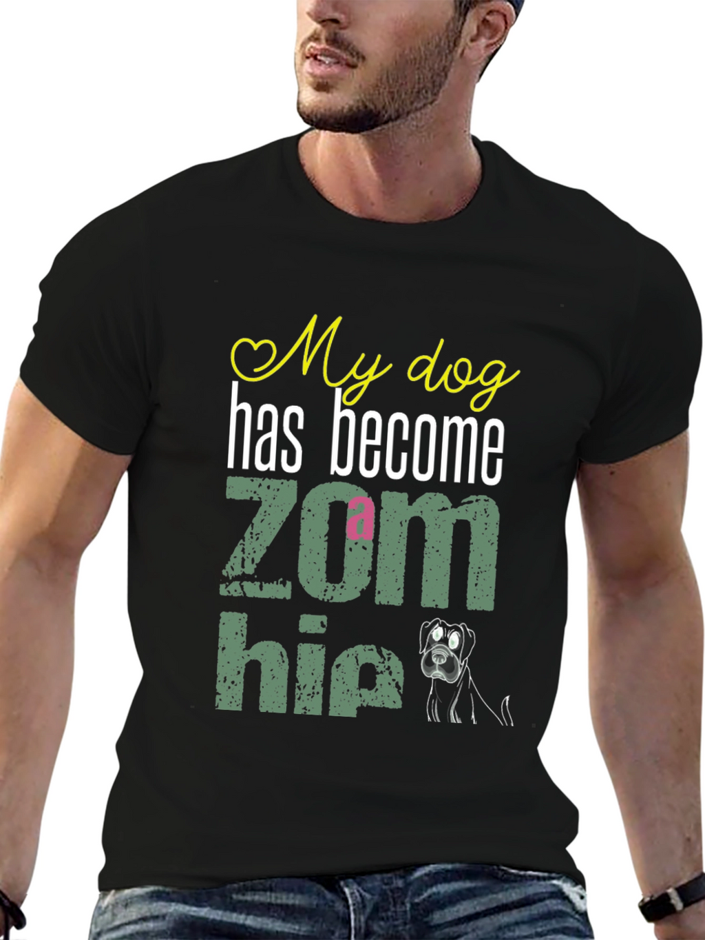 My Dog is a Zom-bie Funny Dog Lover T-Shirt