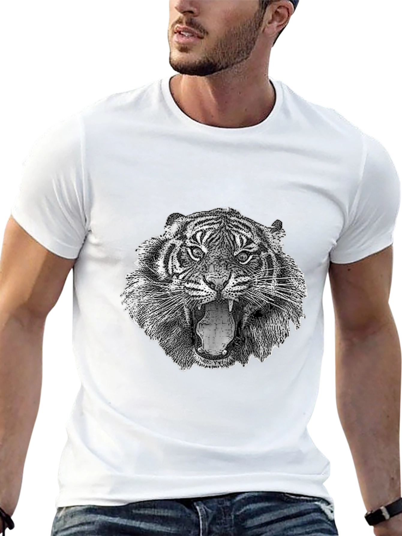 Tiger Graphic T-Shirt - Fierce Animal Print