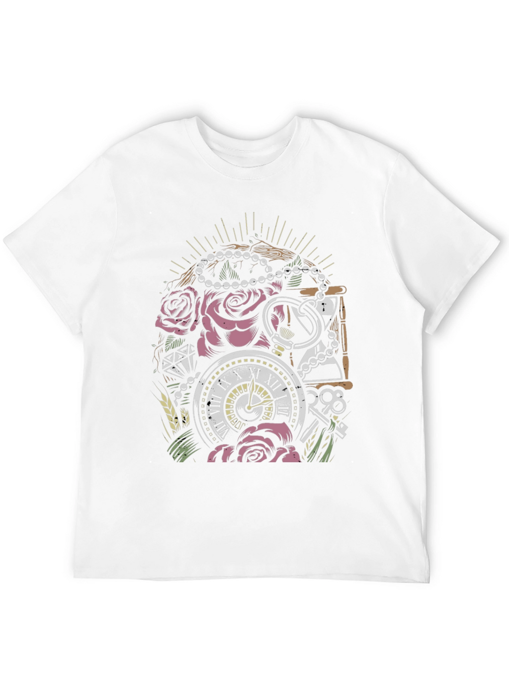 Pocket Watch Roses Graphic T-Shirt