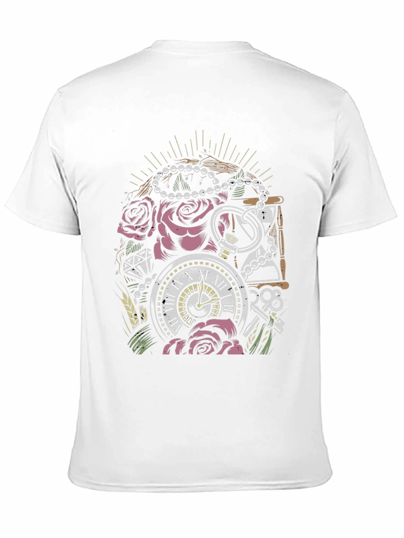 Pocket Watch Roses Graphic T-Shirt