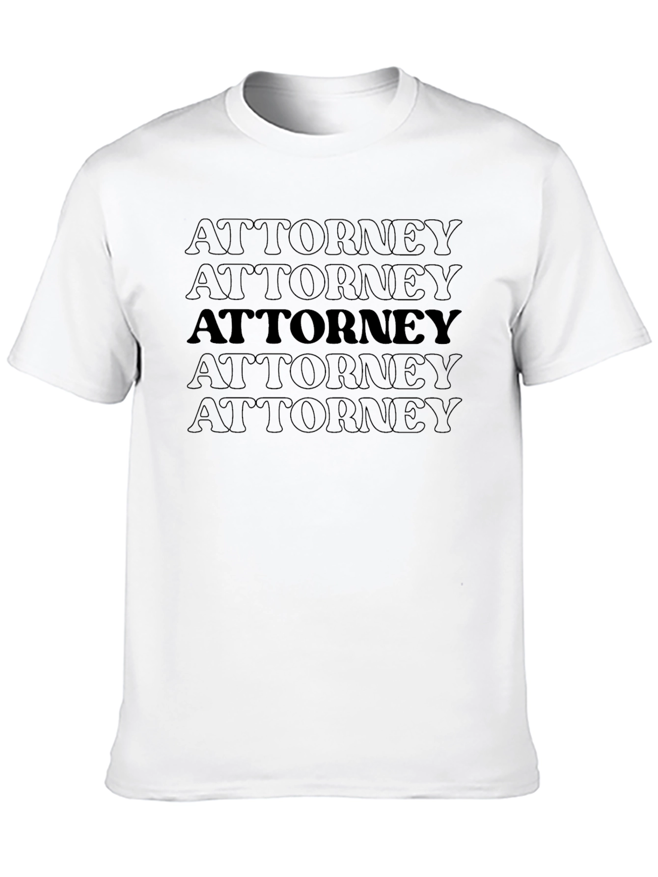 Attorney Repeat Graphic Crew Neck T-Shirt