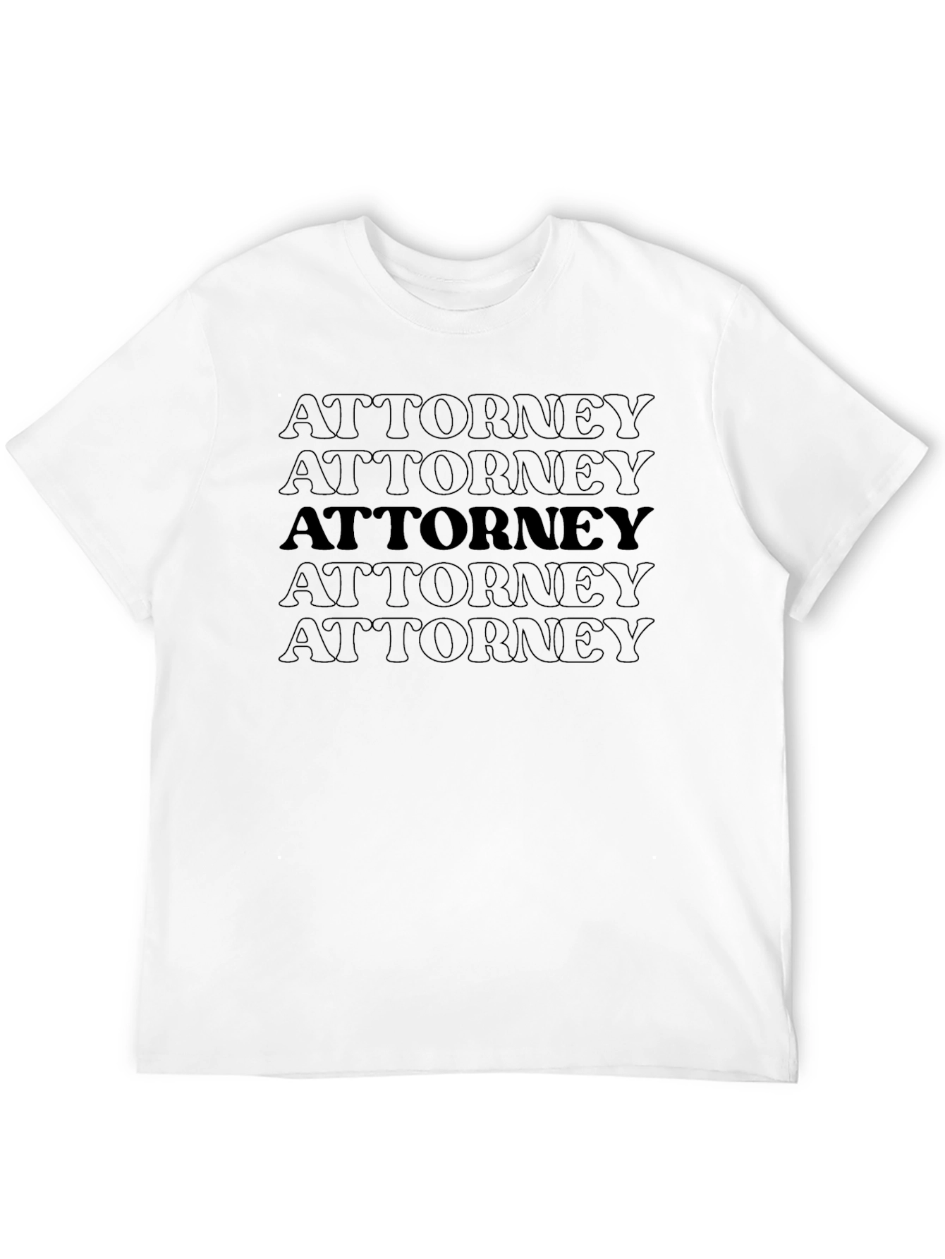 Attorney Repeat Graphic Crew Neck T-Shirt