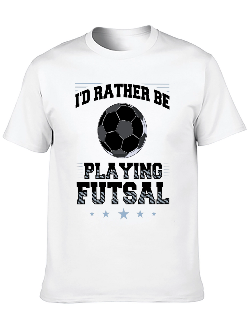 Id Rather Be Playing Futsal Black T-Shirt