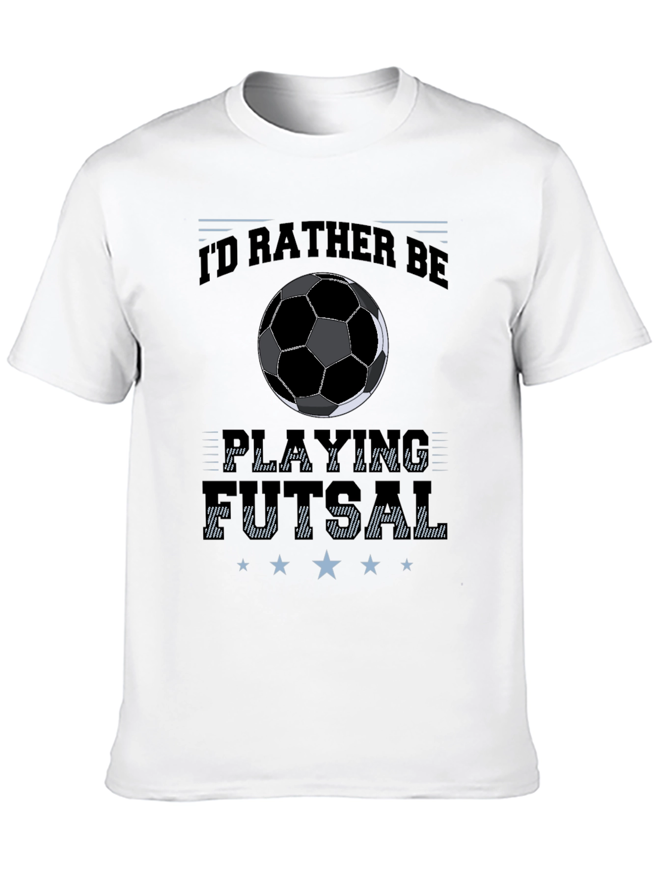 Id Rather Be Playing Futsal Black T-Shirt