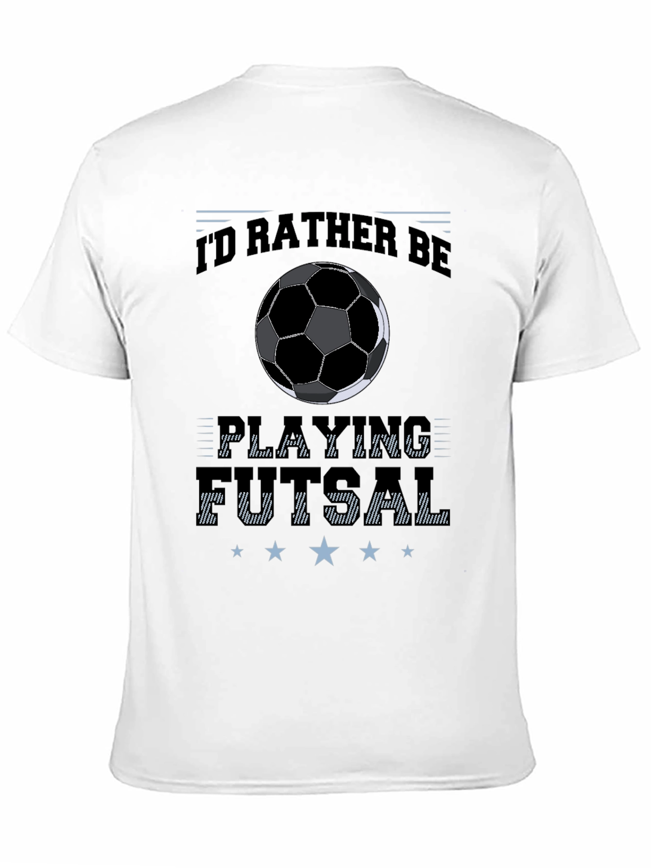 Id Rather Be Playing Futsal Black T-Shirt