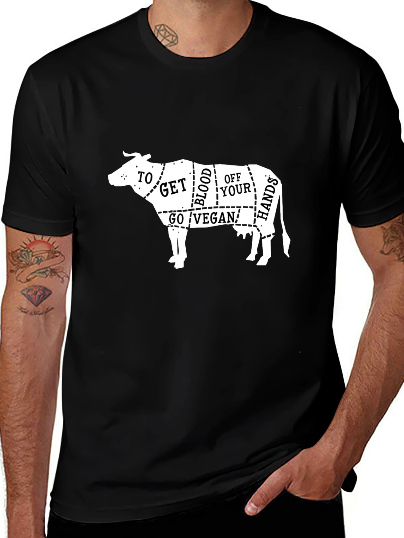 Vegan Butcher T-Shirt: To Get Blood Off Your Hands Go Vegan!