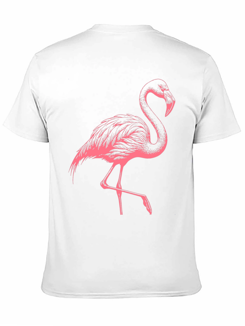Pink Flamingo Graphic Black T-Shirt