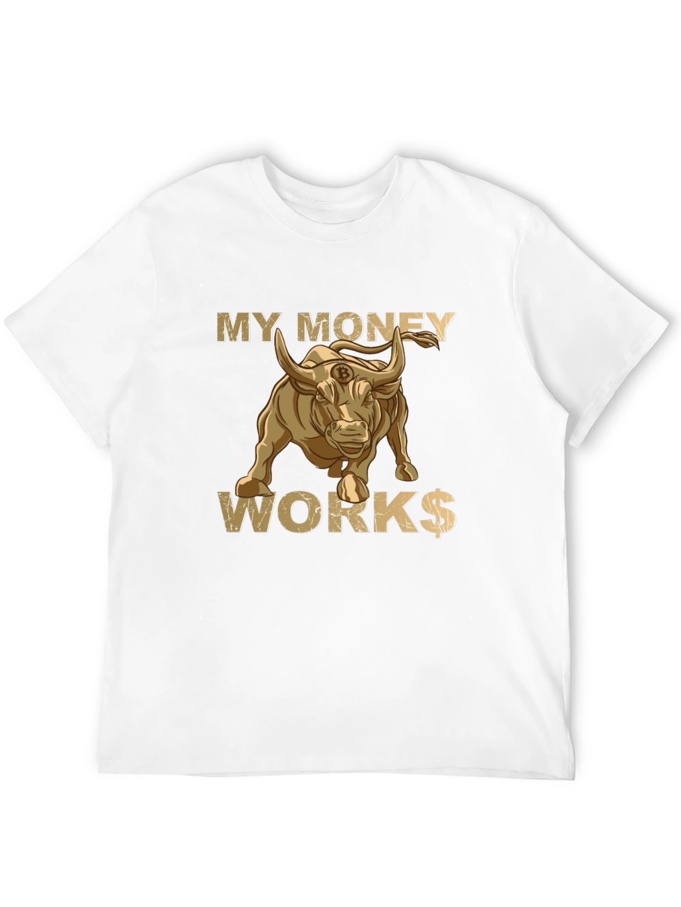 My Money Works Bull Bitcoin T-Shirt