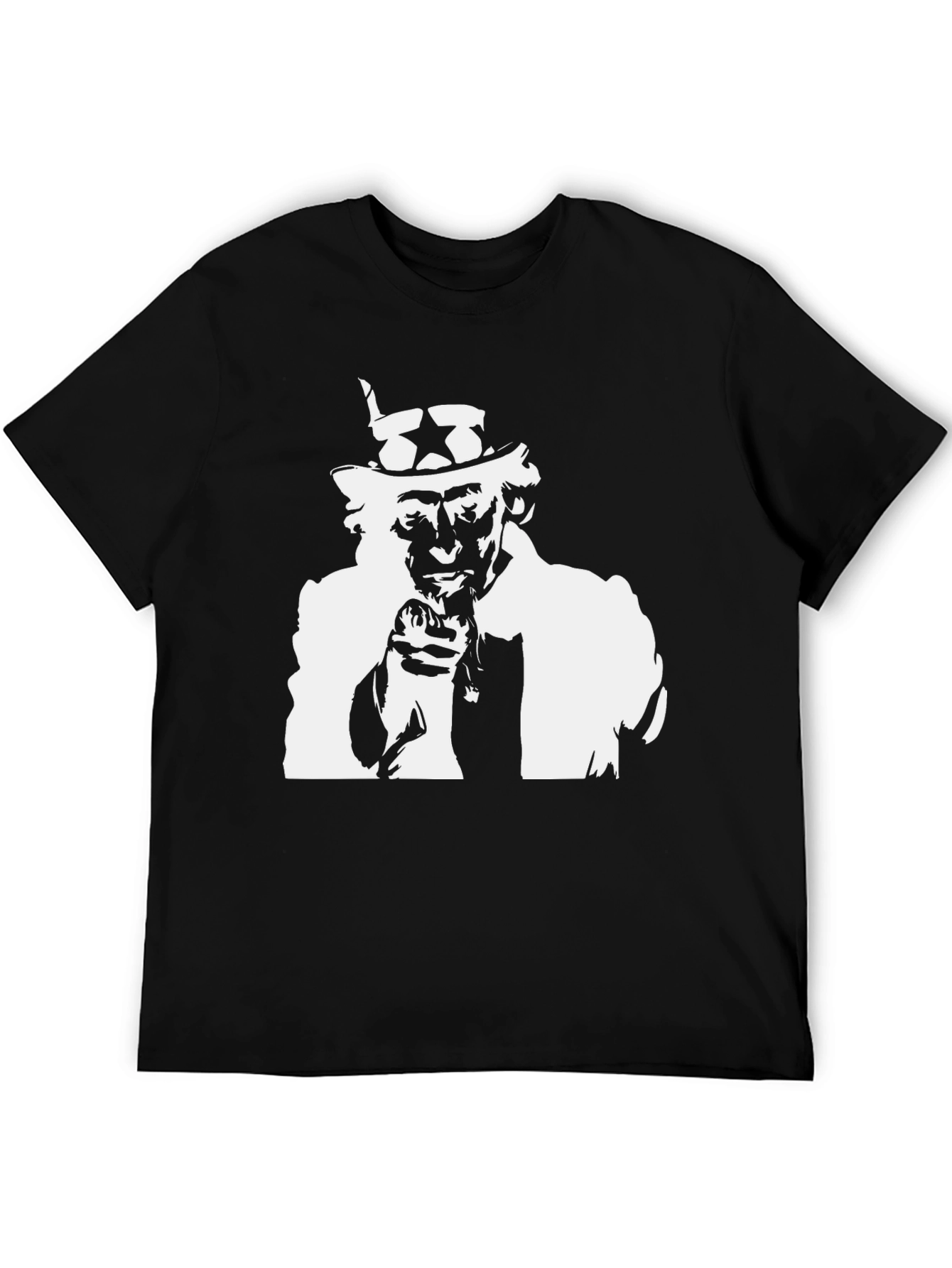 Uncle Sam Graphic T-Shirt - Black Cotton Tee