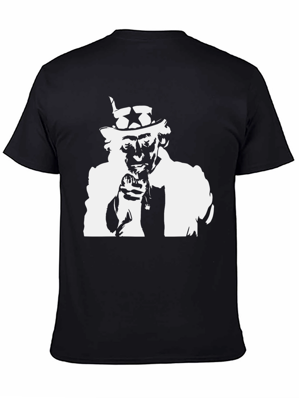 Uncle Sam Graphic T-Shirt - Black Cotton Tee