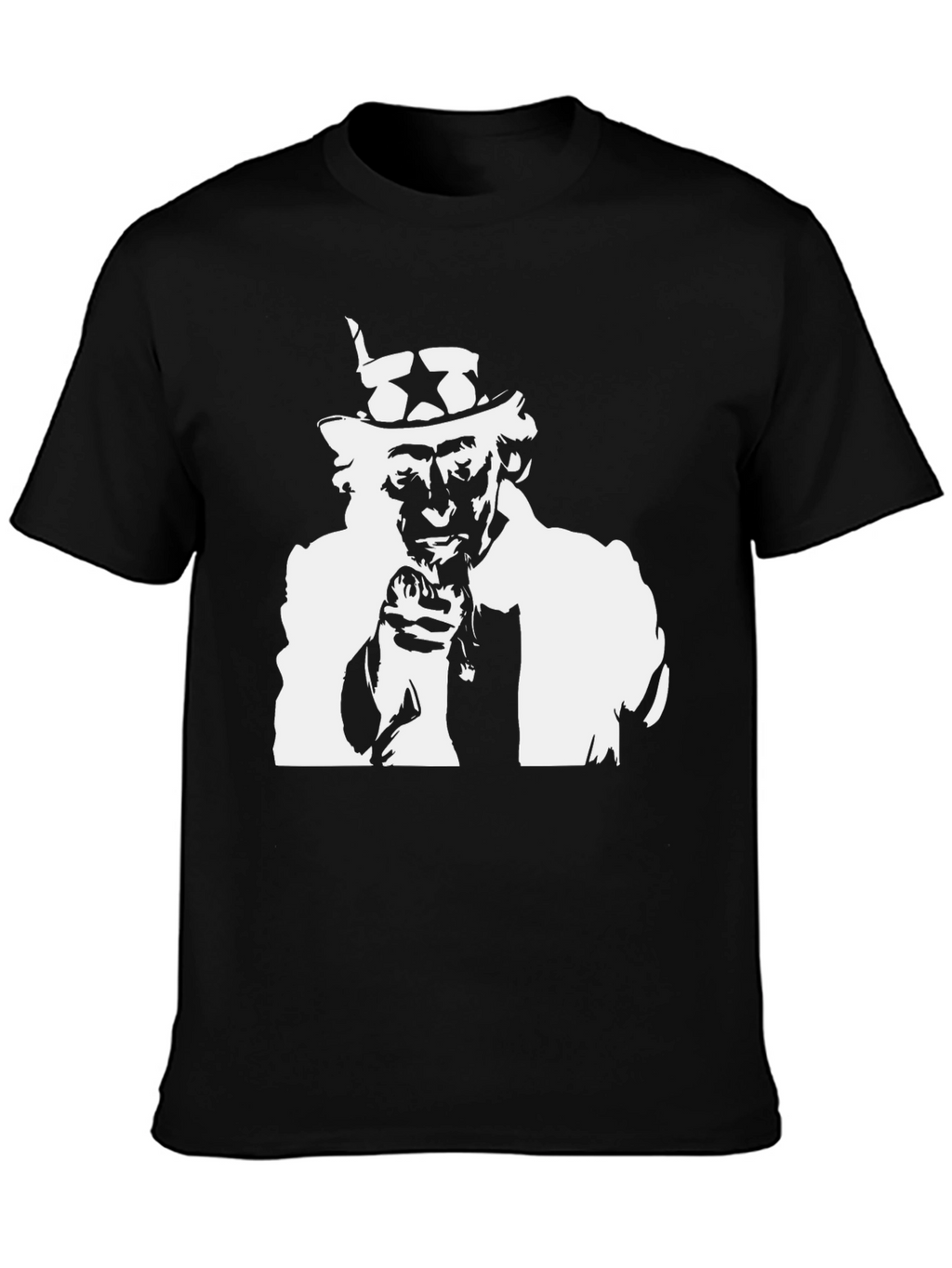 Uncle Sam Graphic T-Shirt - Black Cotton Tee