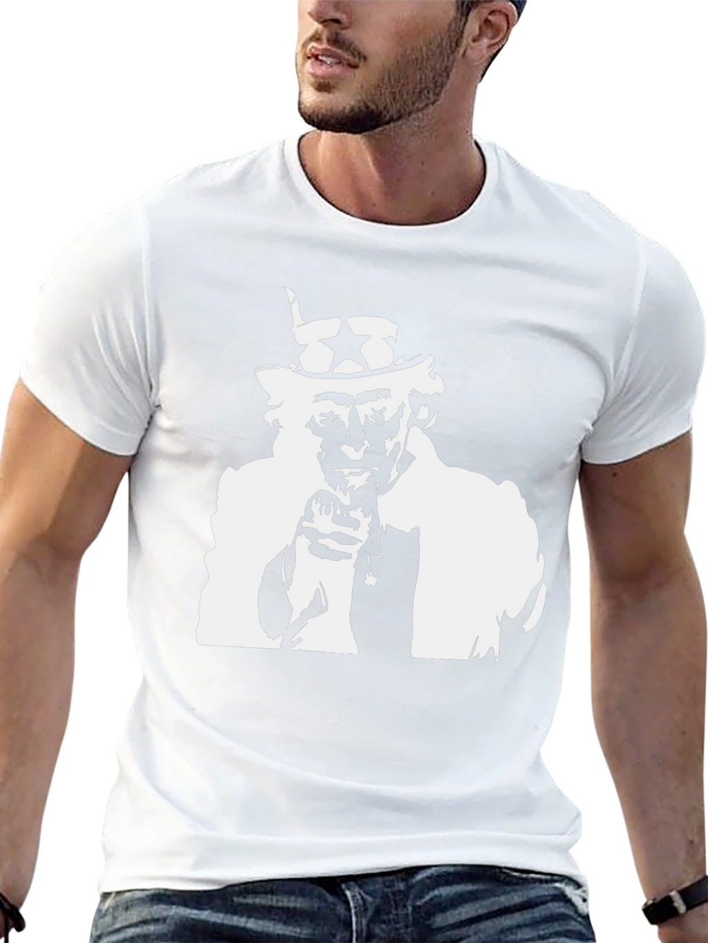 Uncle Sam Graphic T-Shirt - Black Cotton Tee