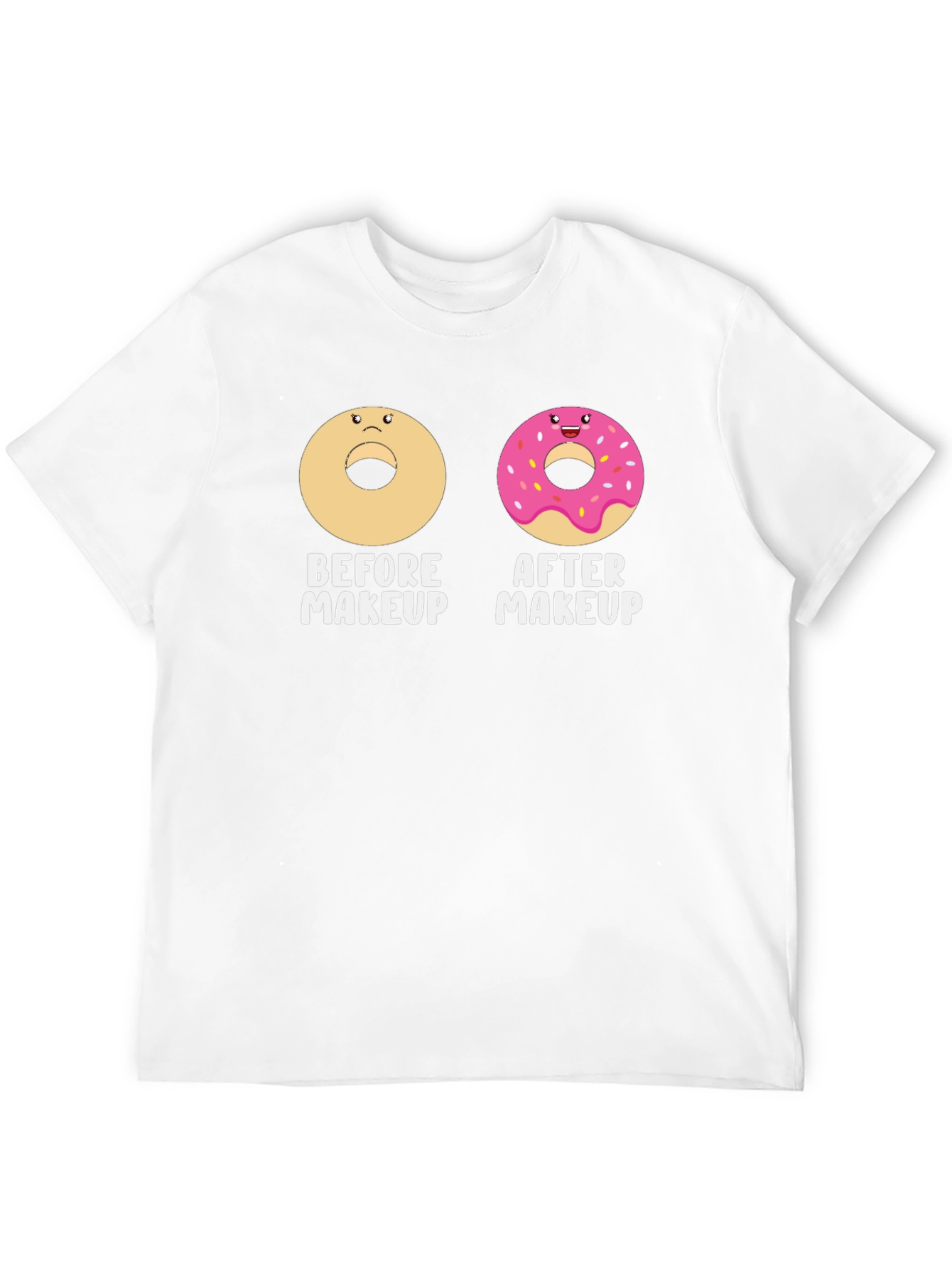Donut Before & After Makeup Graphic Tee