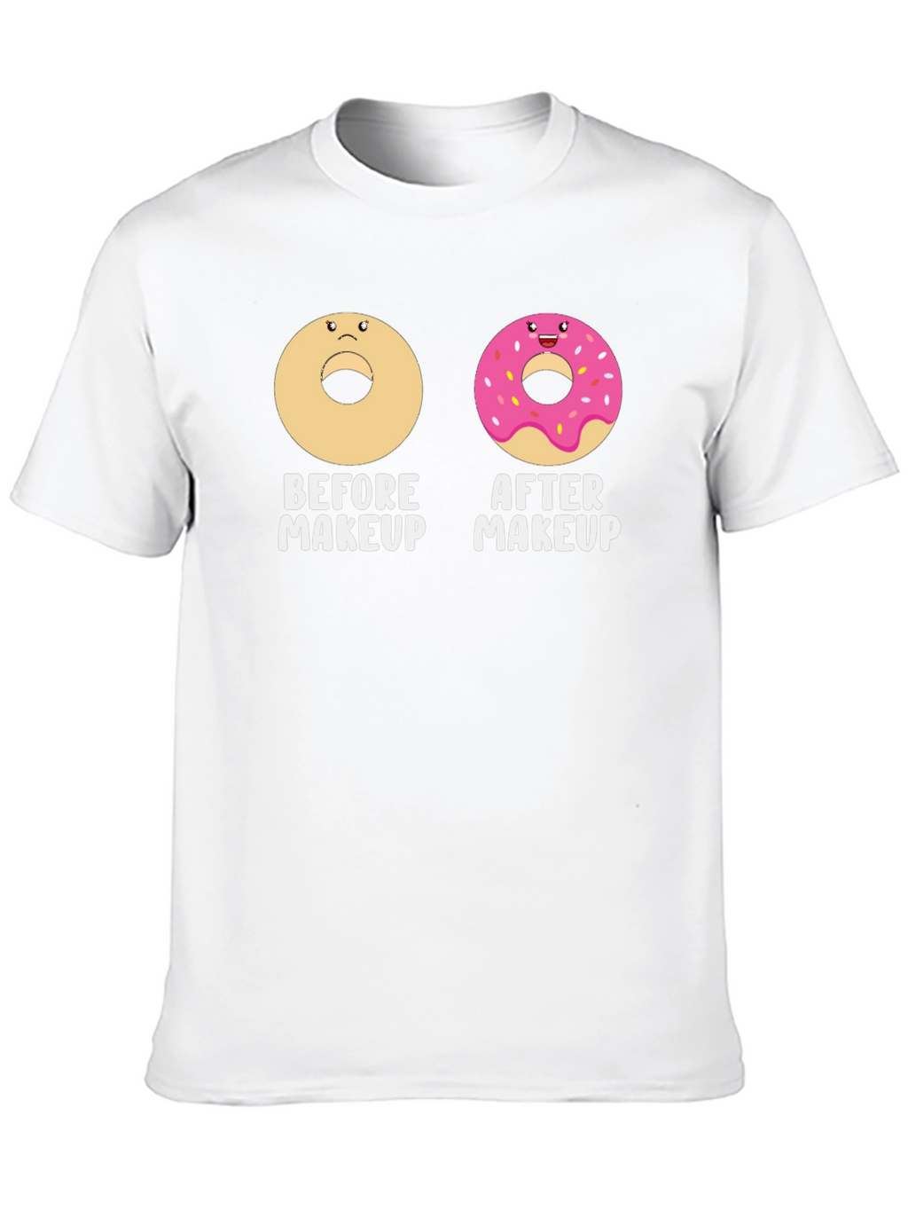 Donut Before & After Makeup Graphic Tee