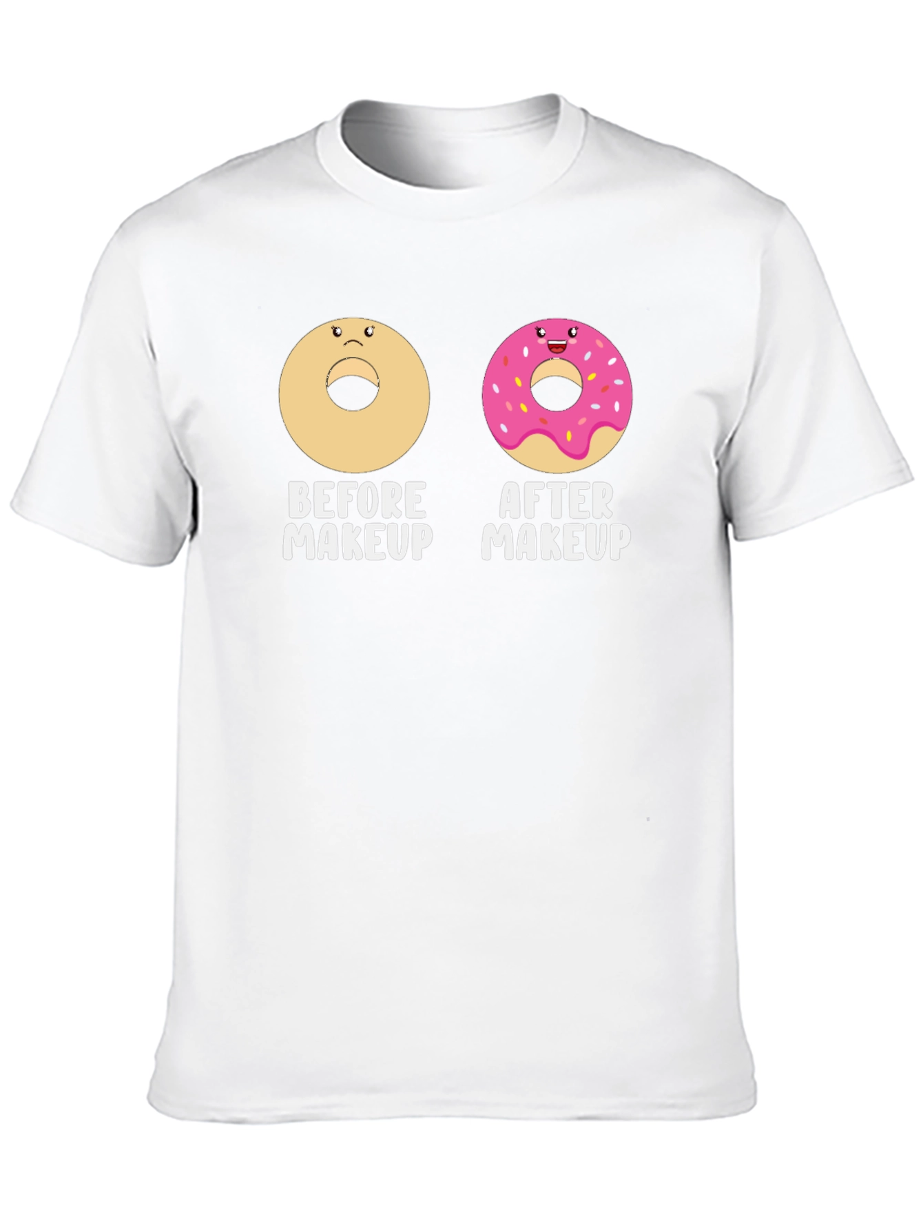 Donut Before & After Makeup Graphic Tee