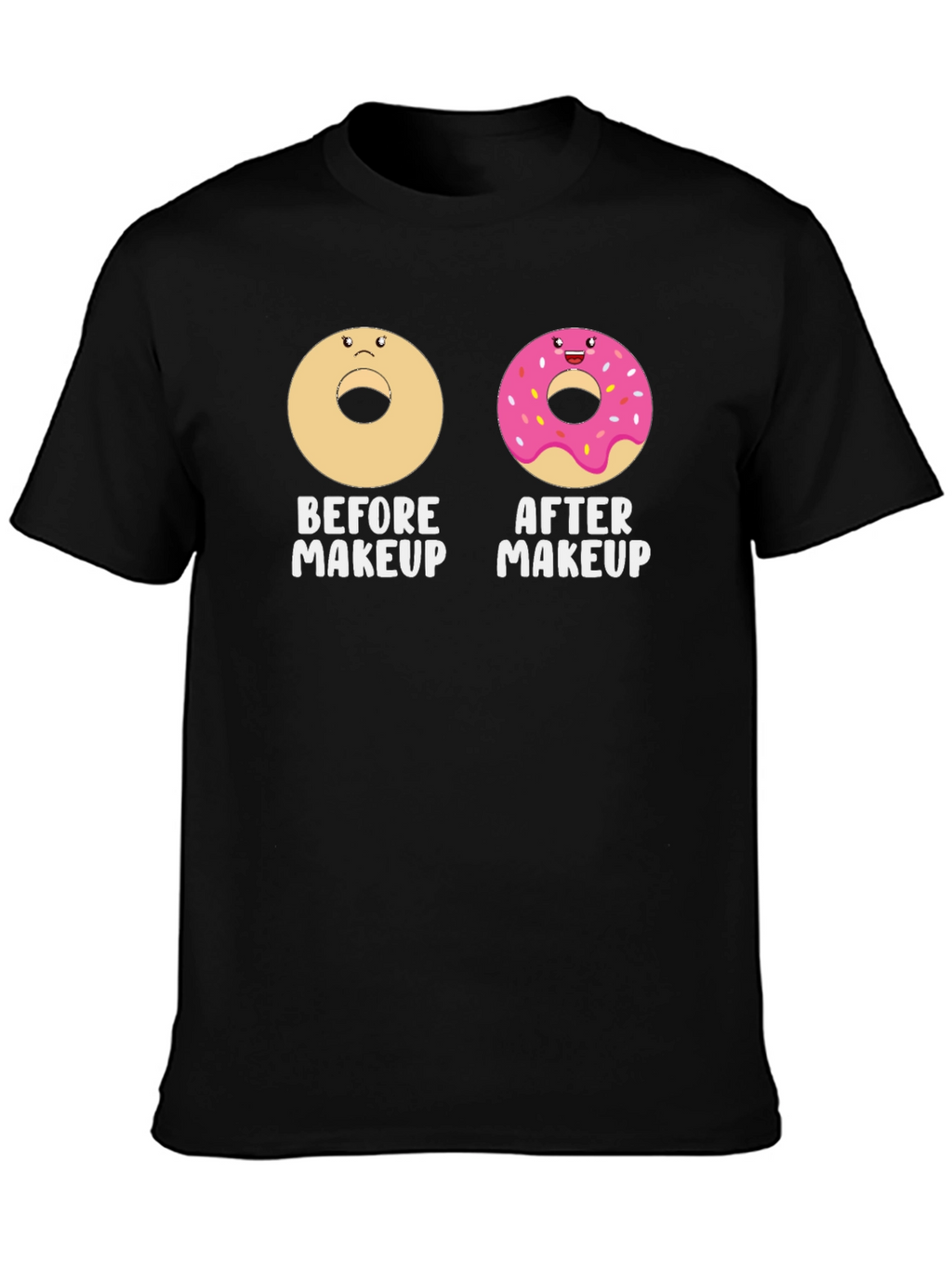 Donut Before & After Makeup Graphic Tee