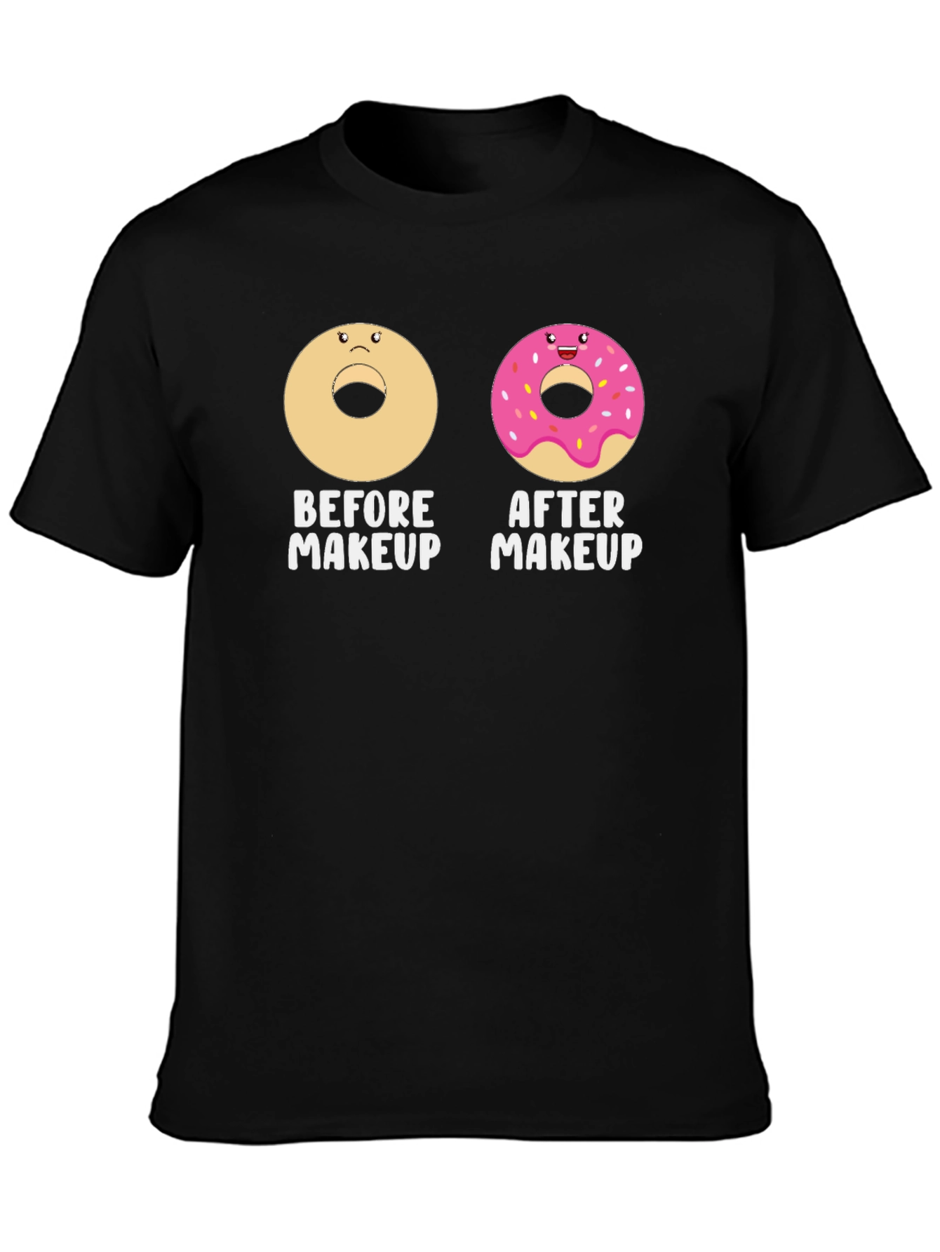 Donut Before & After Makeup Graphic Tee