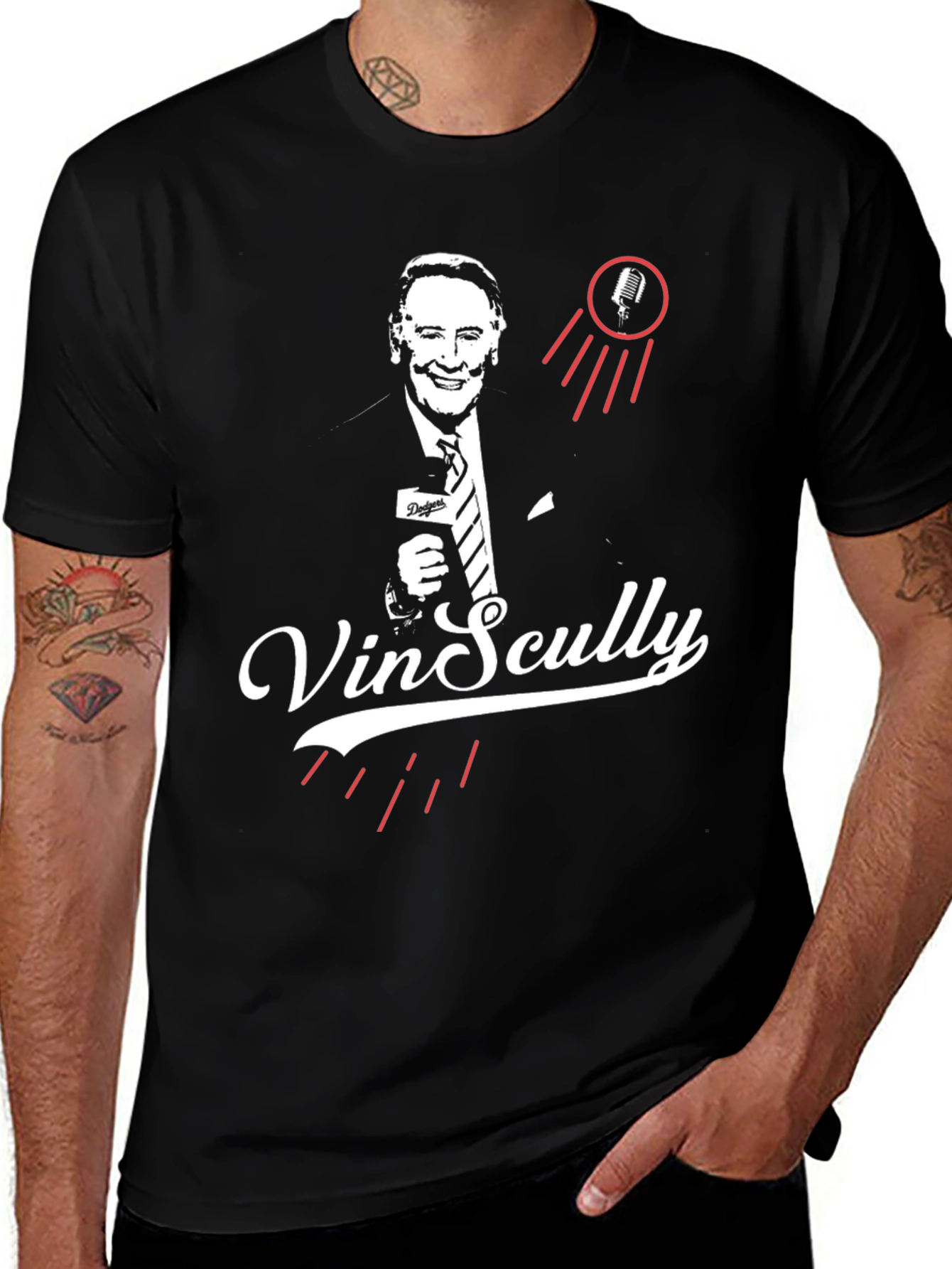 Vin Scully Tribute T-Shirt - Classic Broadcaster Design