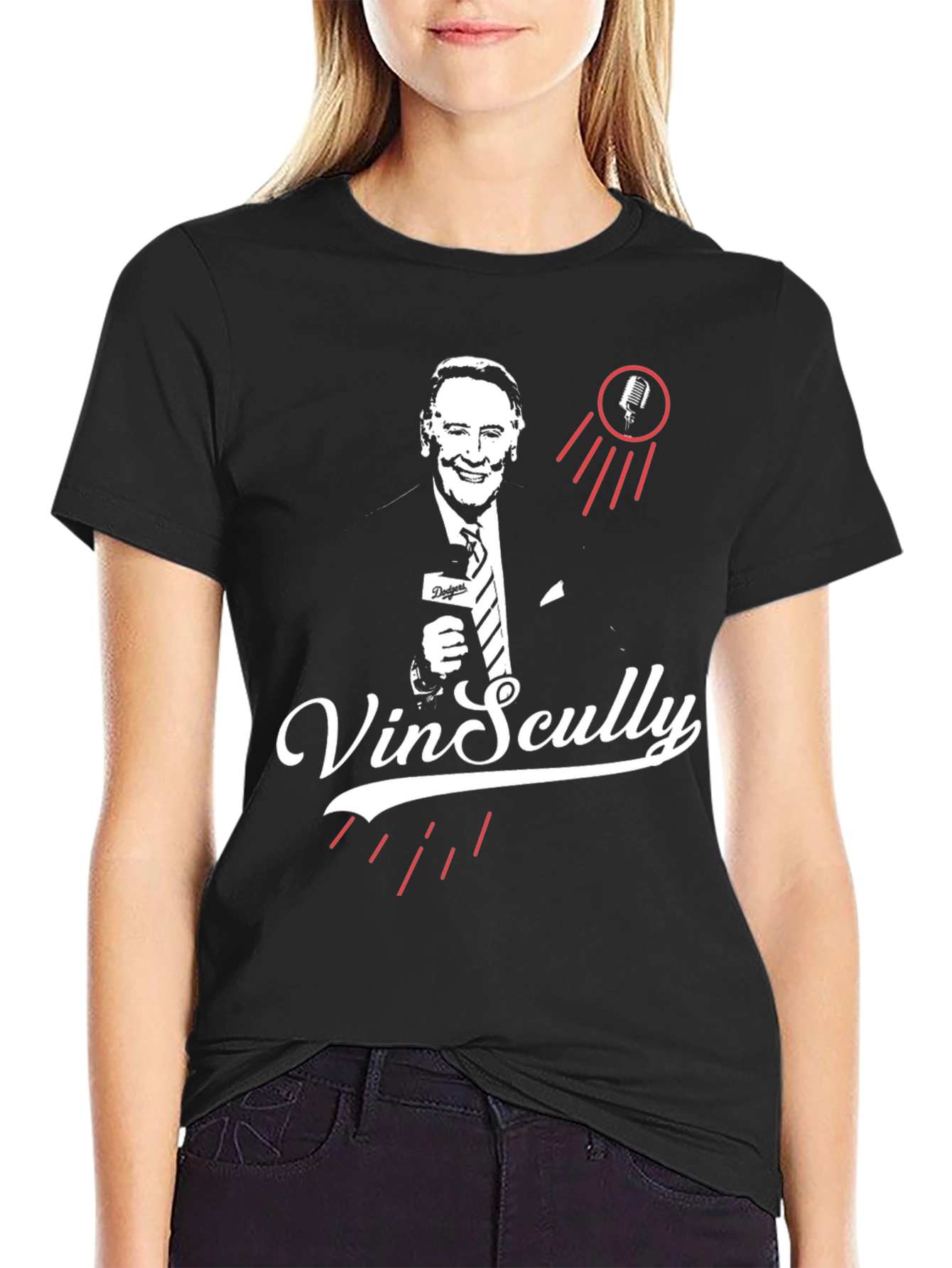 Vin Scully Tribute T-Shirt - Classic Broadcaster Design