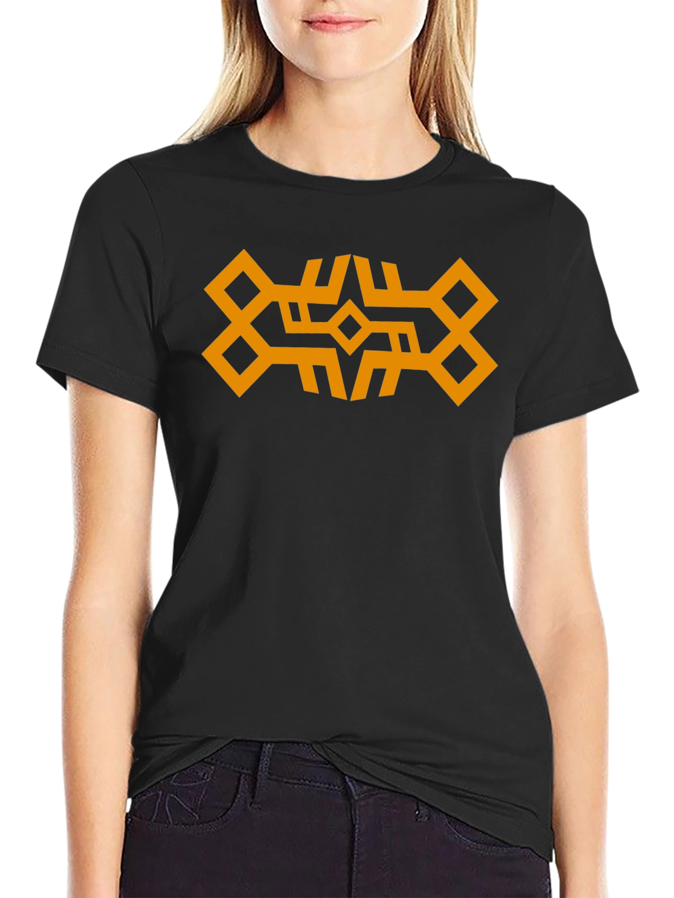 Geometric Graphic Black T-Shirt