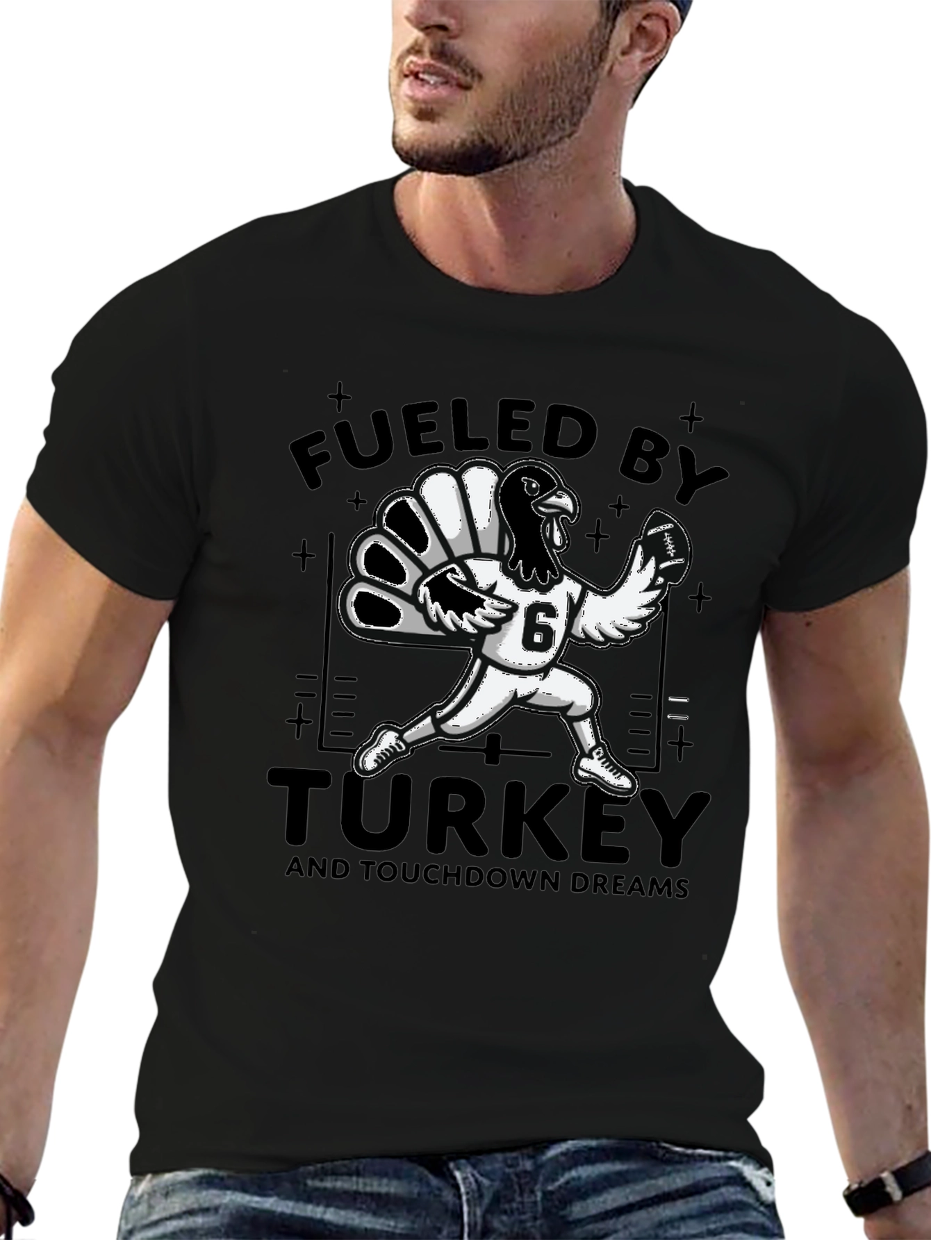 Fueled By Turkey Football T-Shirt