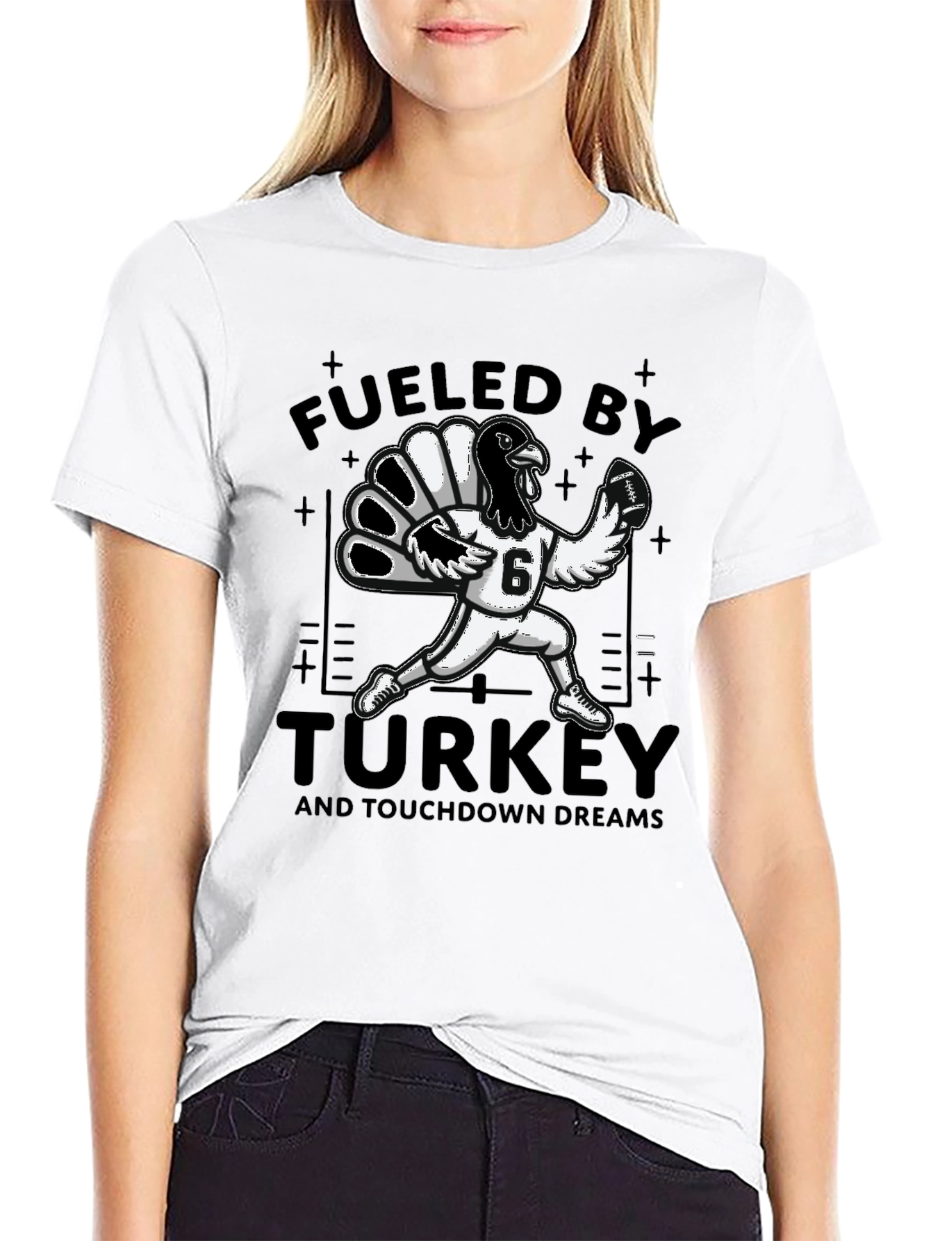 Fueled By Turkey Football T-Shirt