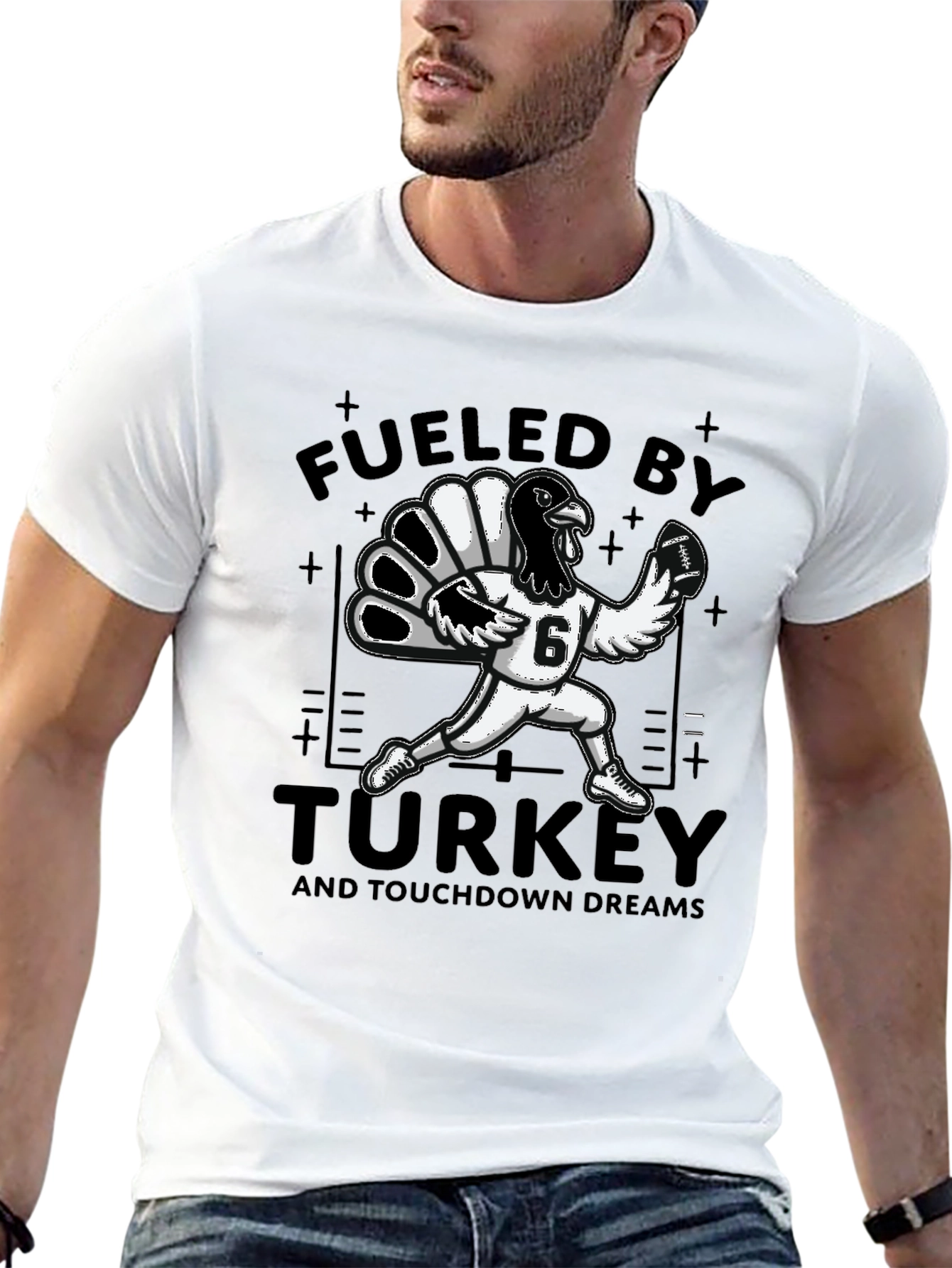 Fueled By Turkey Football T-Shirt