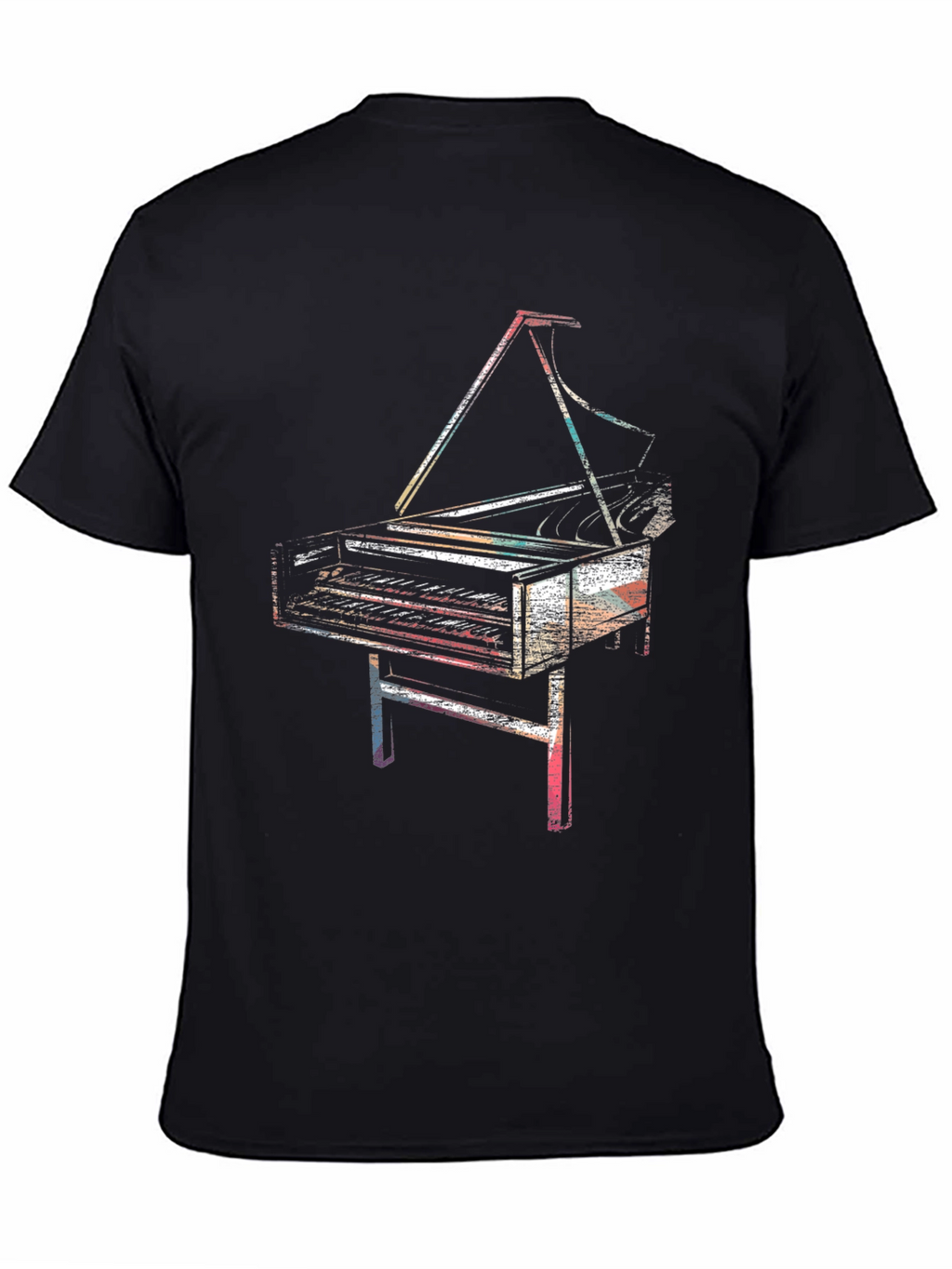 Piano Graphic Tee - Retro Music Lover T-Shirt