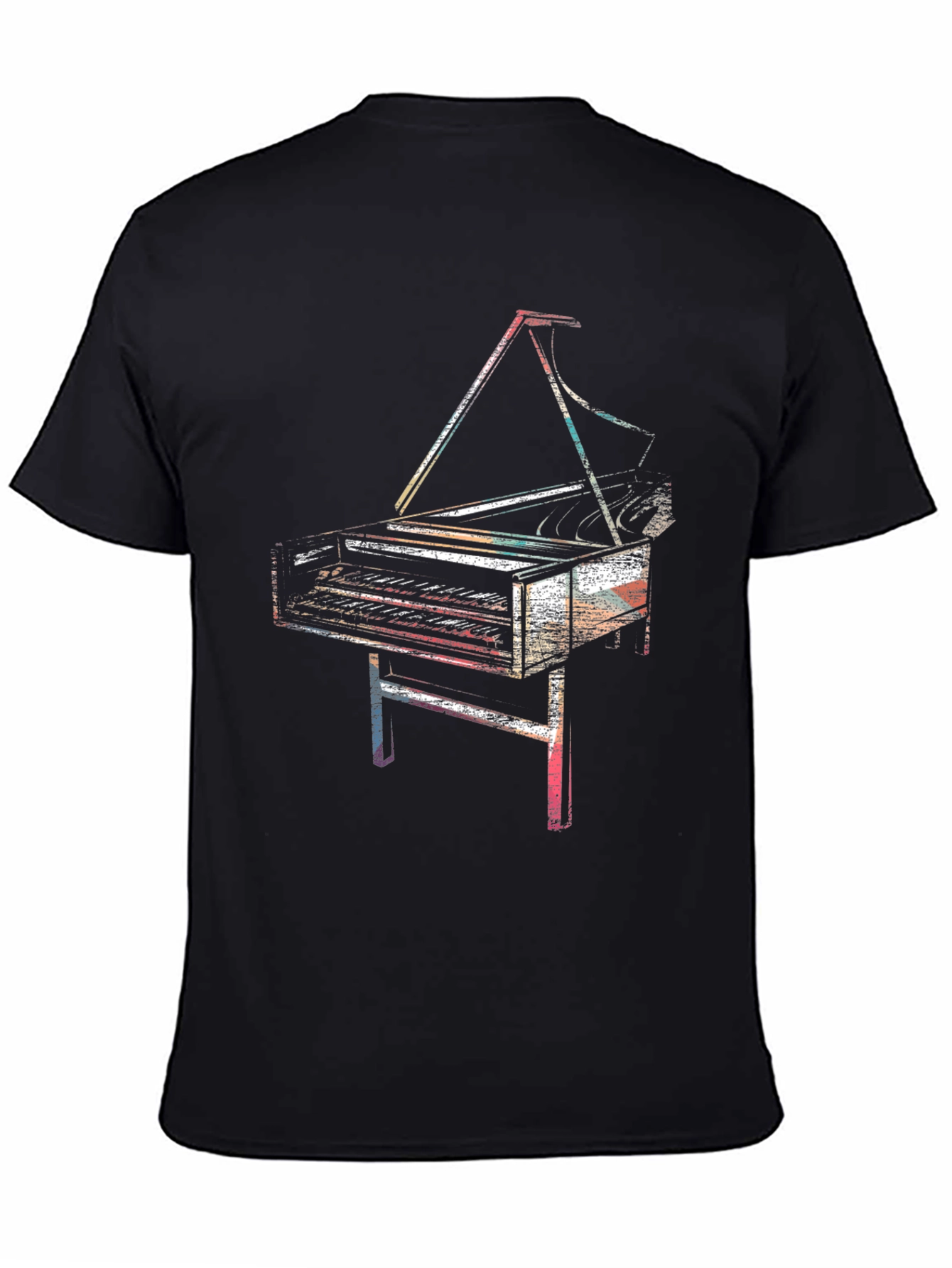 Piano Graphic Tee - Retro Music Lover T-Shirt