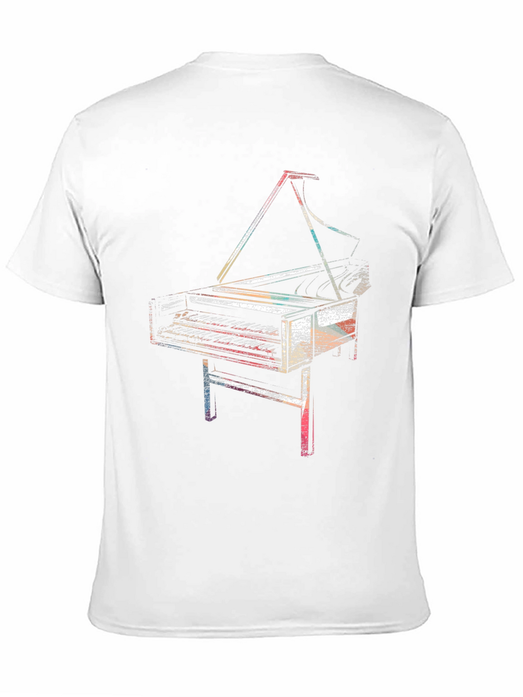 Piano Graphic Tee - Retro Music Lover T-Shirt