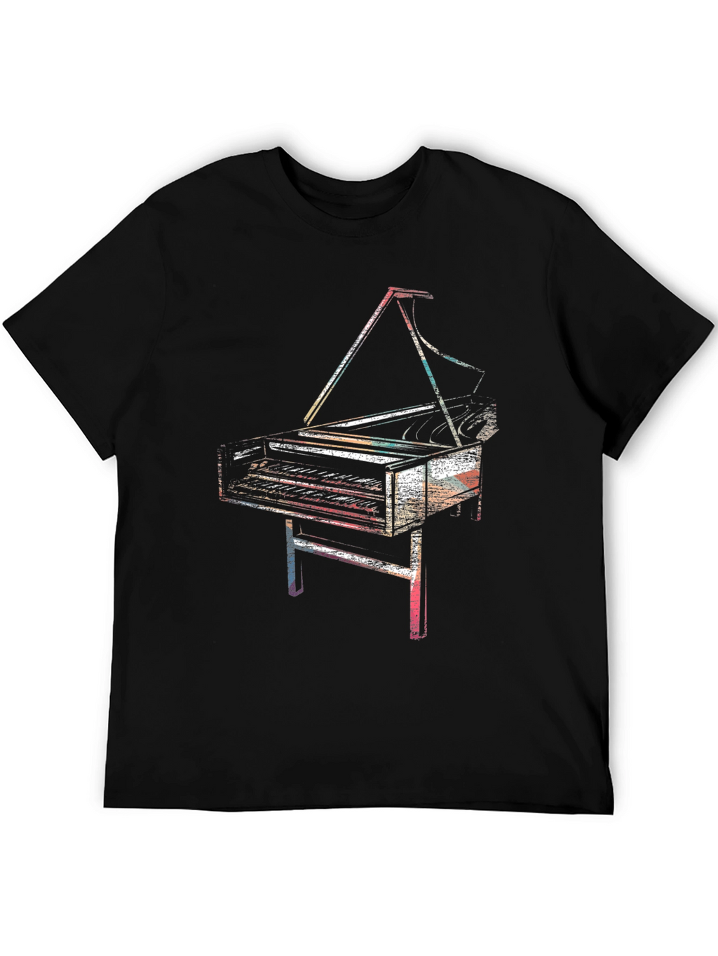 Piano Graphic Tee - Retro Music Lover T-Shirt