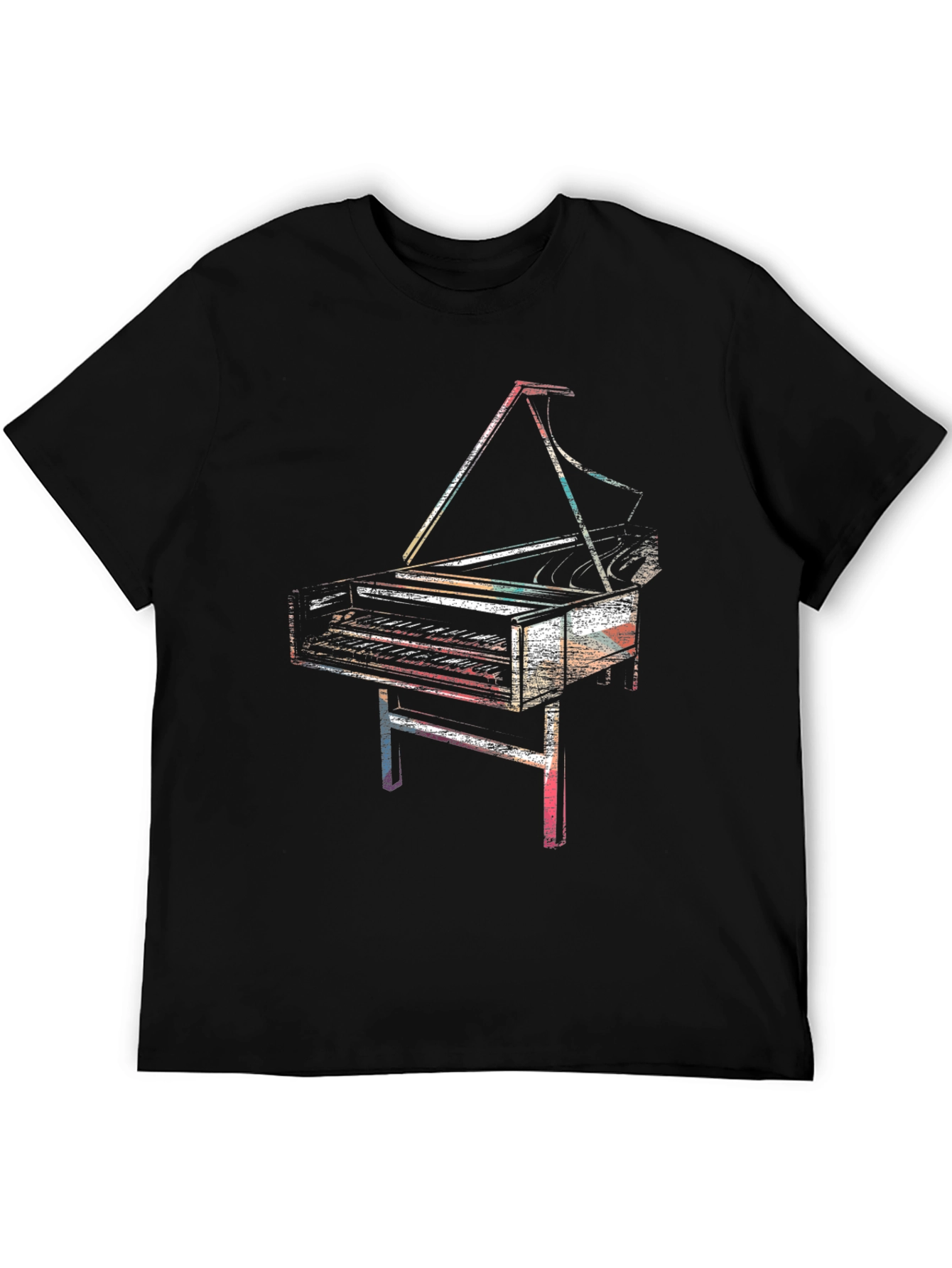 Piano Graphic Tee - Retro Music Lover T-Shirt