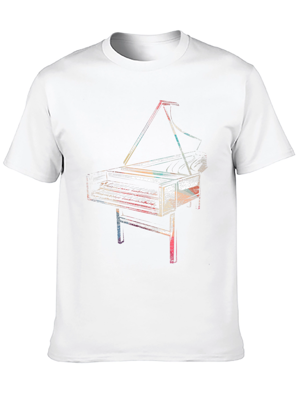 Piano Graphic Tee - Retro Music Lover T-Shirt