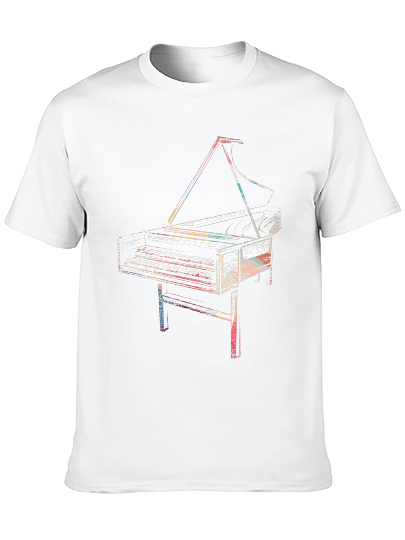 Piano Graphic Tee - Retro Music Lover T-Shirt