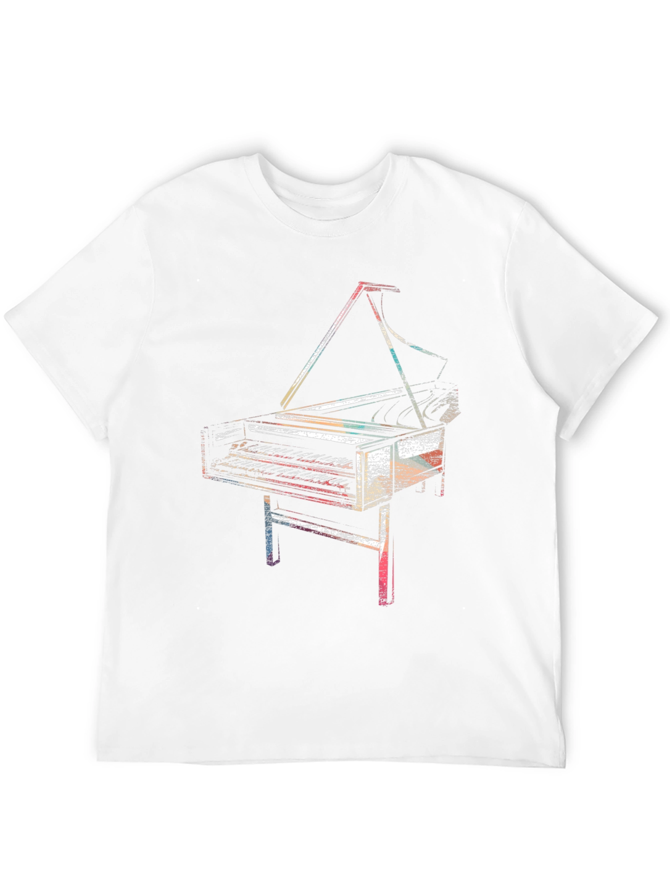 Piano Graphic Tee - Retro Music Lover T-Shirt
