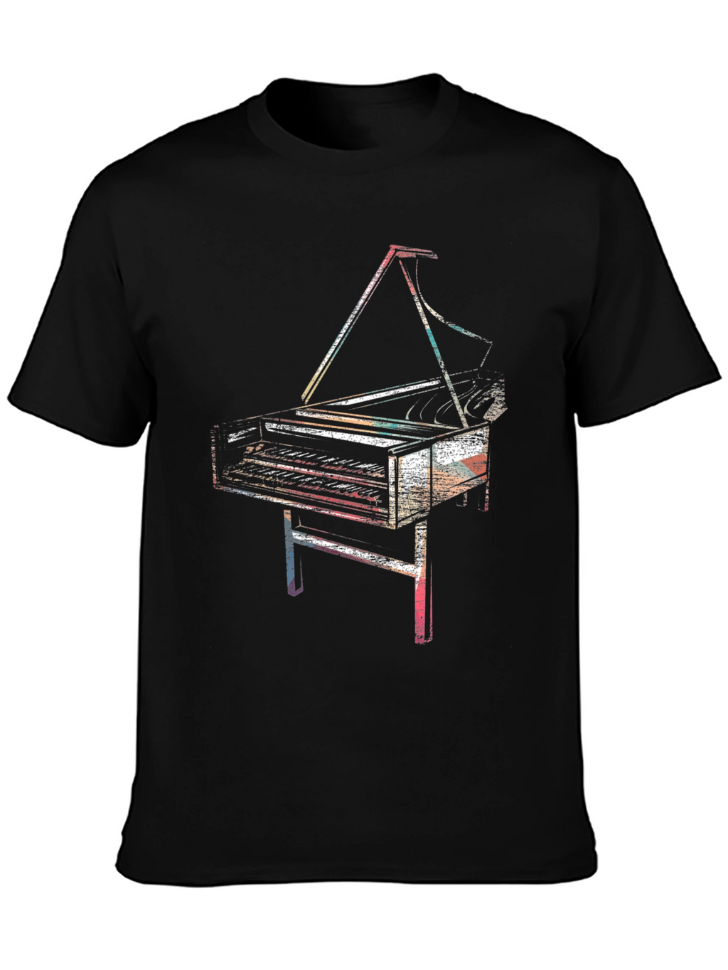 Piano Graphic Tee - Retro Music Lover T-Shirt