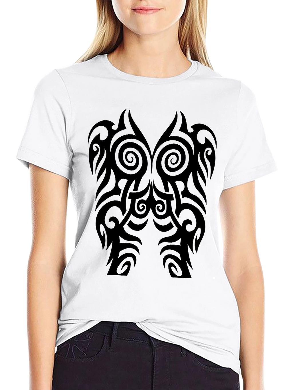 Tribal Tattoo Graphic Black T-Shirt