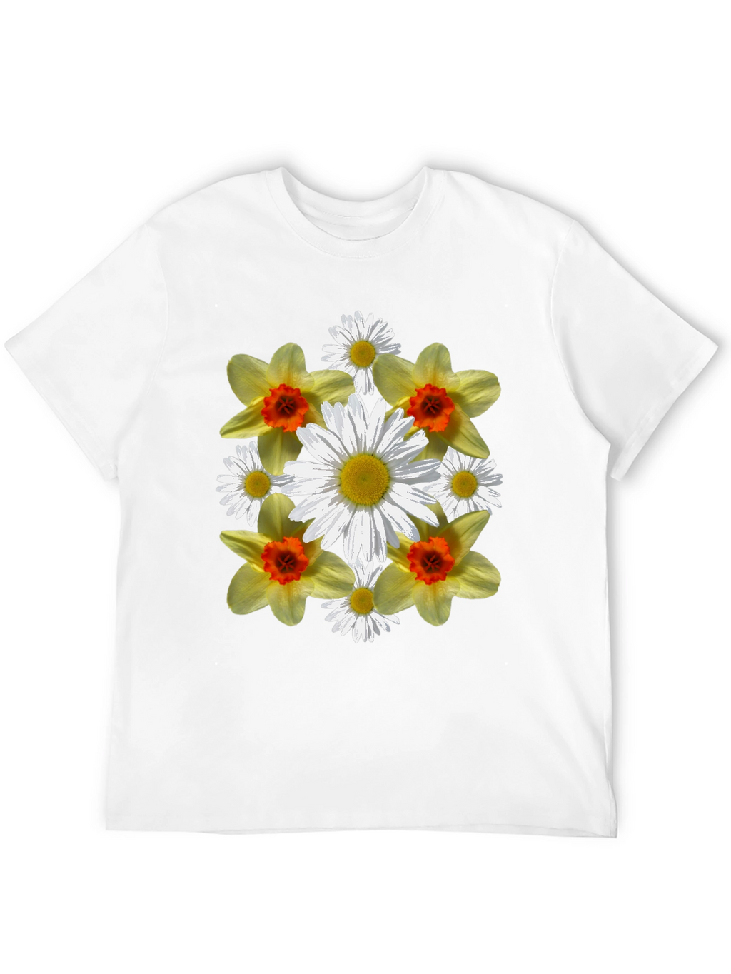 Floral Graphic Tee - Daffodil & Daisy Design
