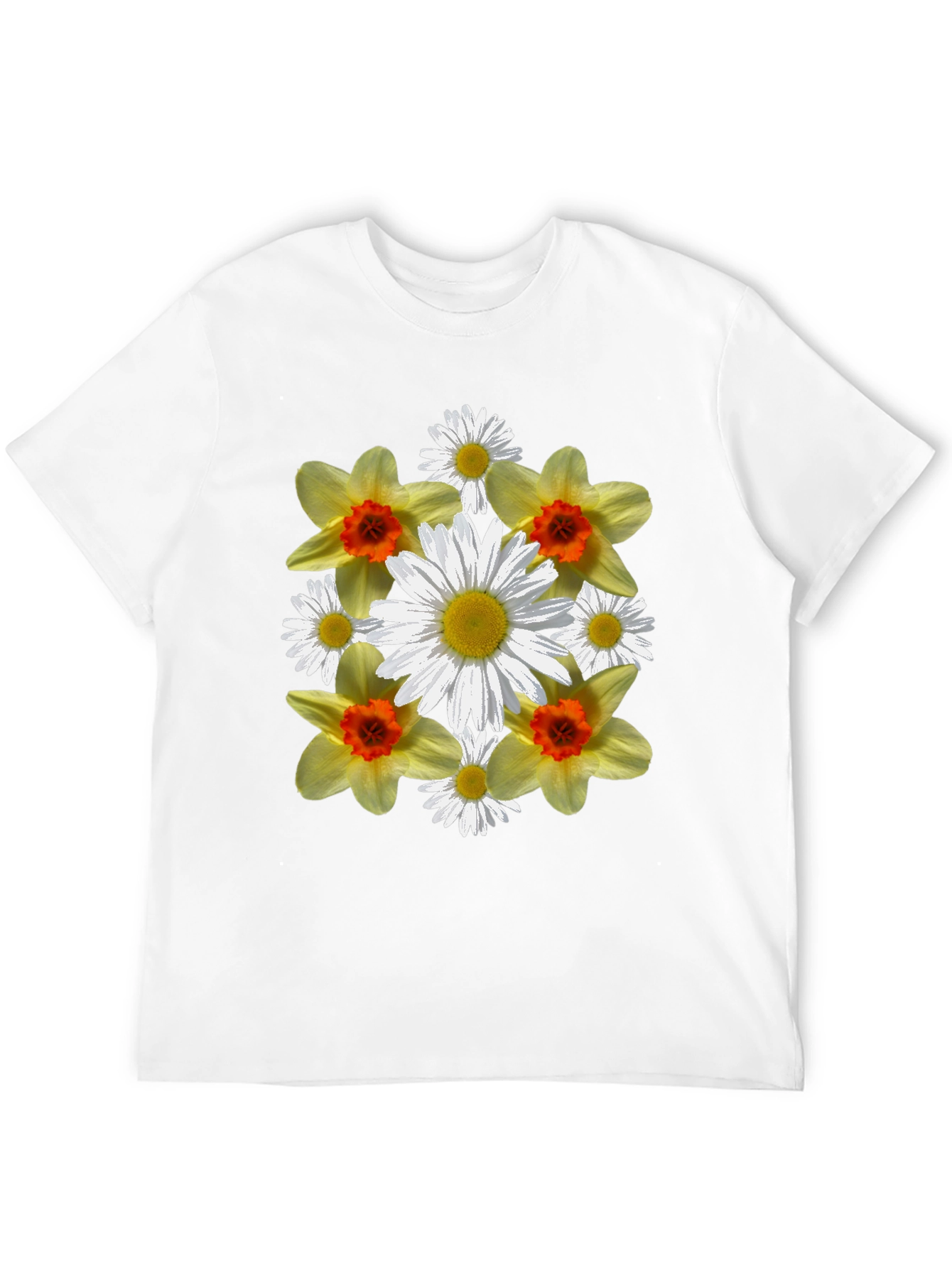 Floral Graphic Tee - Daffodil & Daisy Design