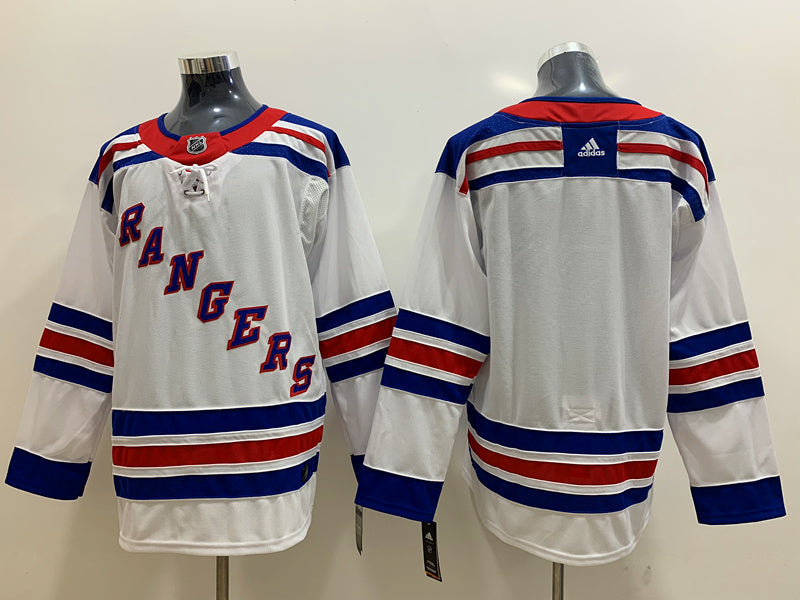 Men's New York Rangers White Away Primegreen Authentic Blank Jerseys